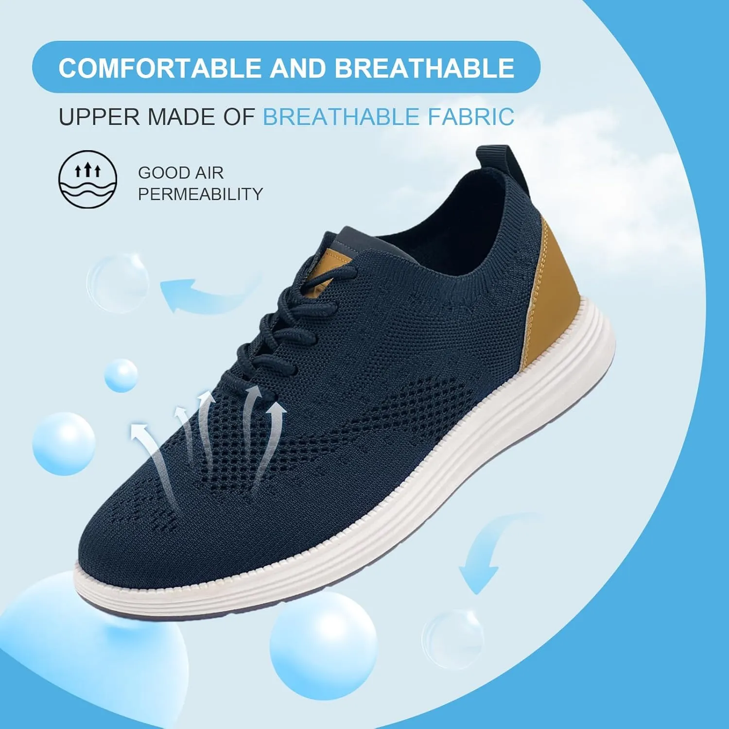 Casual Dress Shoes for Men Business Oxfords Fashion Sneakers Comfortable Loafers Men’s Walking Shoes