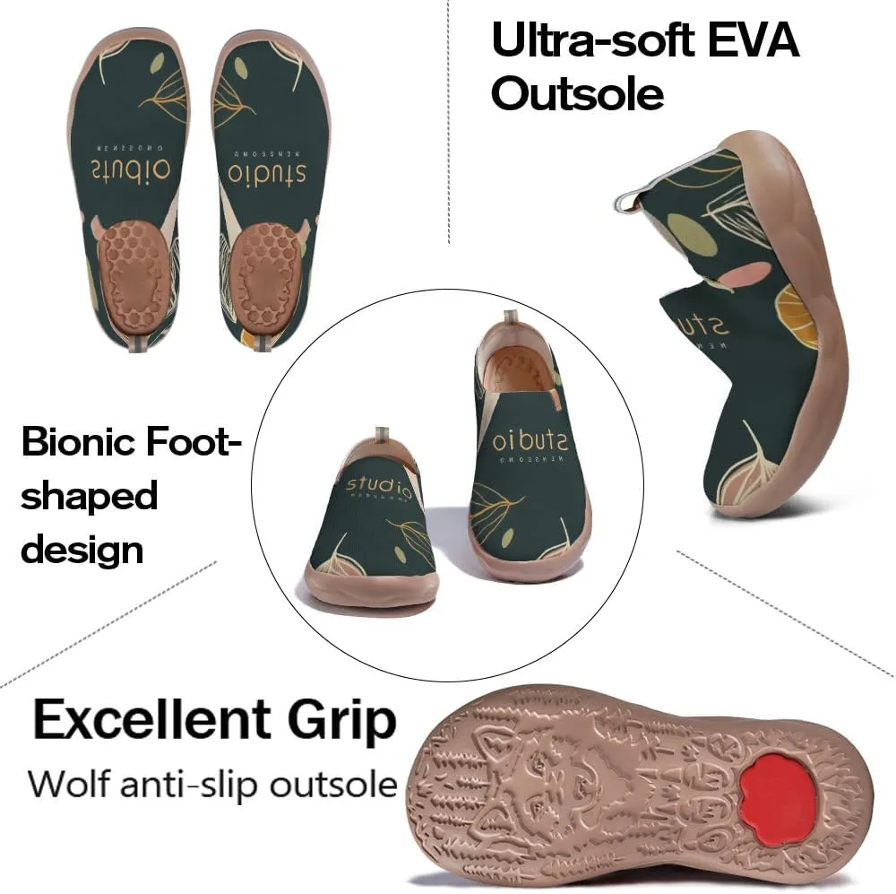 Casual Loafers for Women Art Painted Travel Slip On Shoes Lightweight Comfort Knitted Walking Sneakers