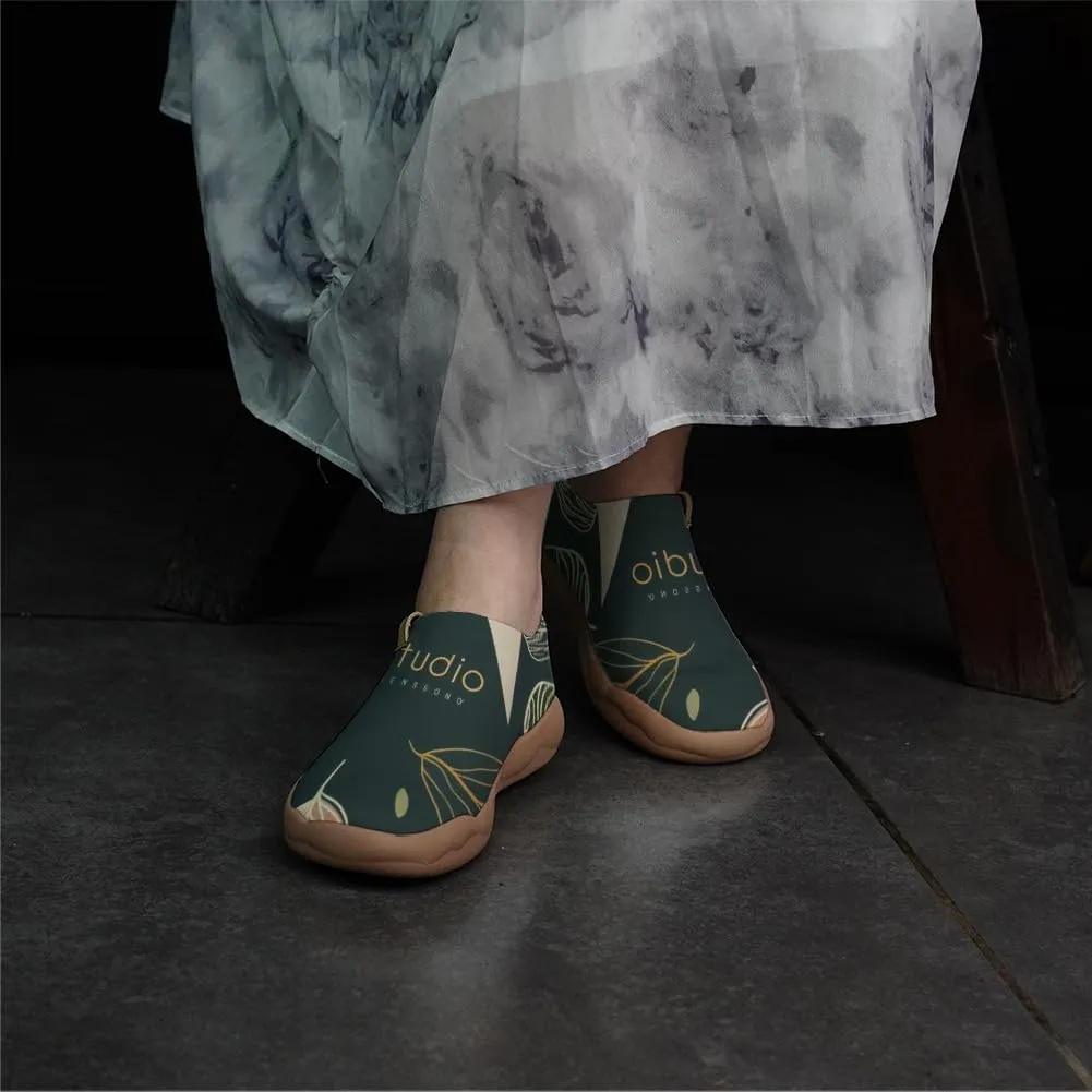 Casual Loafers for Women Art Painted Travel Slip On Shoes Lightweight Comfort Knitted Walking Sneakers