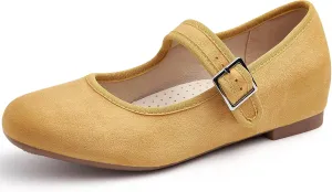 Cestfini Mary Jane Shoes Women Slip on Ballet Flat Dressy Comfortable Round Toe Black Flats Shoes Ankle Strap Flats for Women