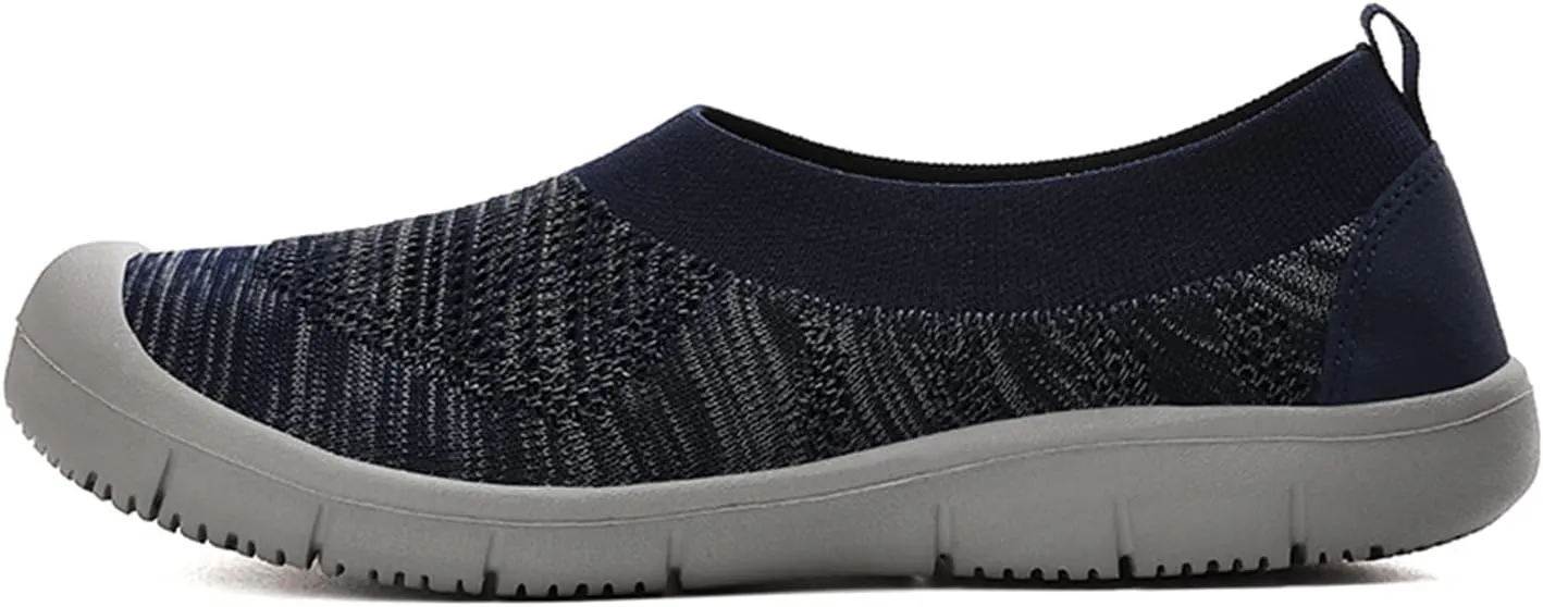 ChicWind Women's Easy Slip on Sock Shoes Round Toe Mesh Nurse Flat Sneakers Work Loafers