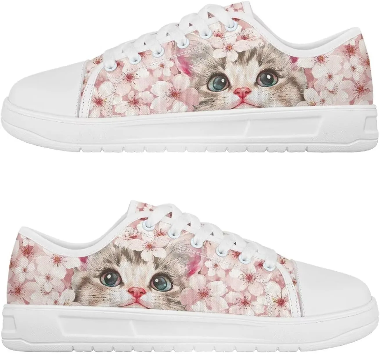 Classic Fashion Sneakers Canvas Shoes for Women Lace Up Low Top Canvas Casual Sneakers Lightweight Breathable Wide Toe Shoes