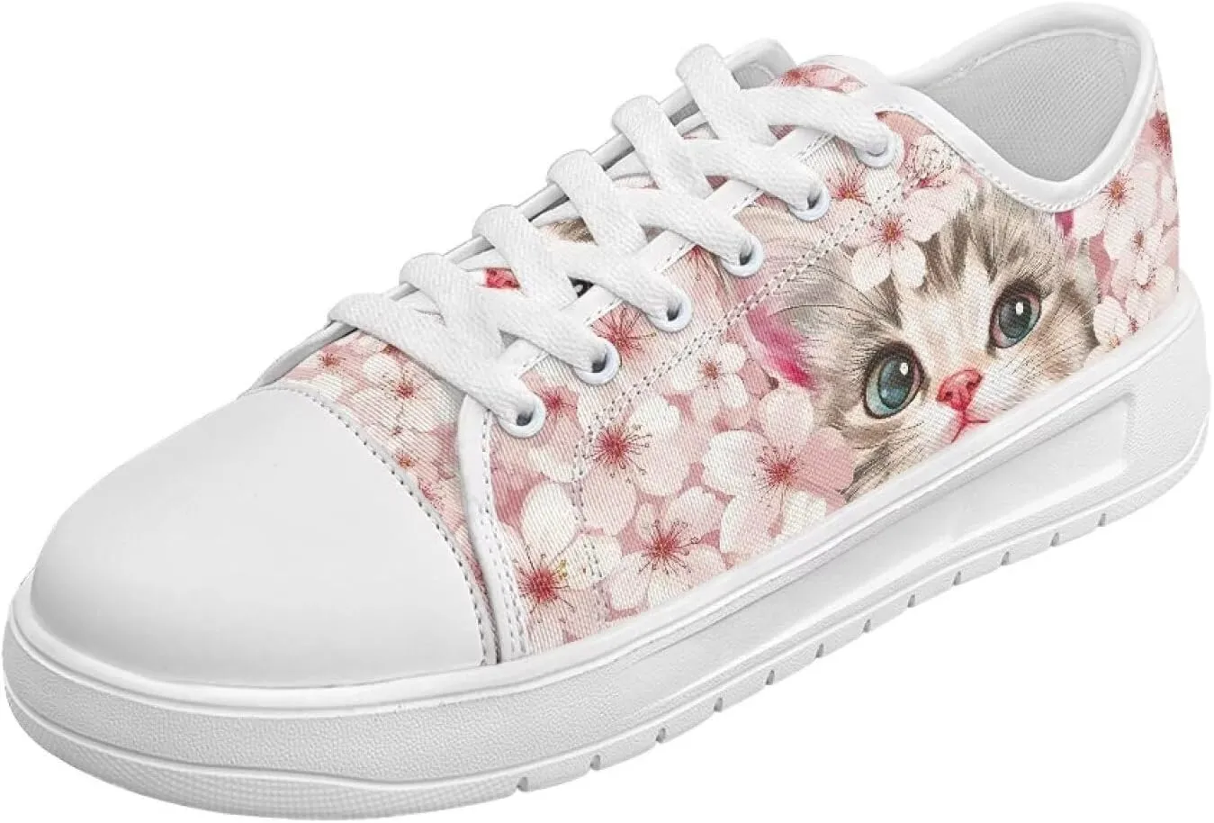 Classic Fashion Sneakers Canvas Shoes for Women Lace Up Low Top Canvas Casual Sneakers Lightweight Breathable Wide Toe Shoes