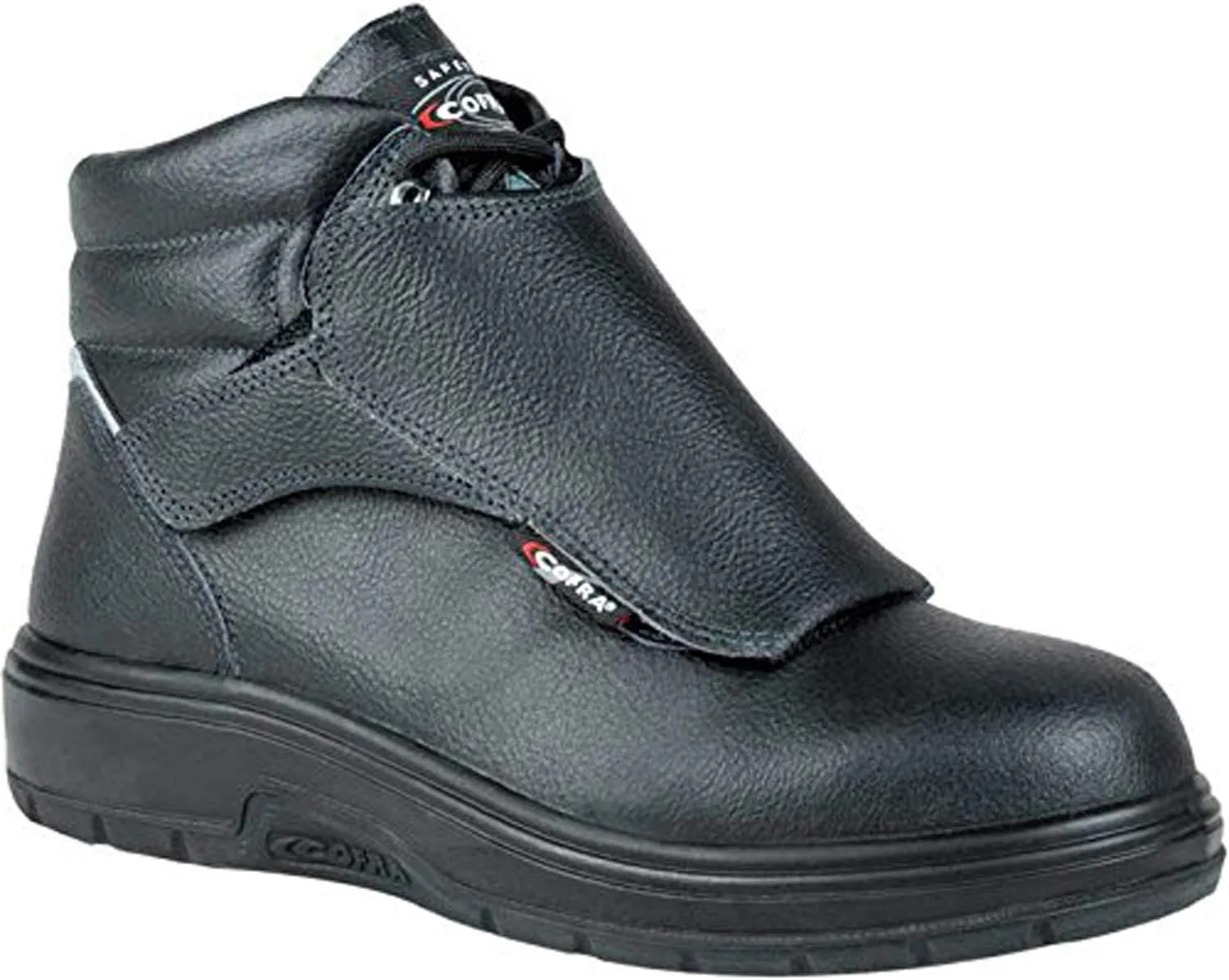 COFRA Leather Work Boots - HEAT SHIELD Treadless Footwear with Composite Safety Toe & Heat Defender Nitrile Rubber Outsole - Size 7