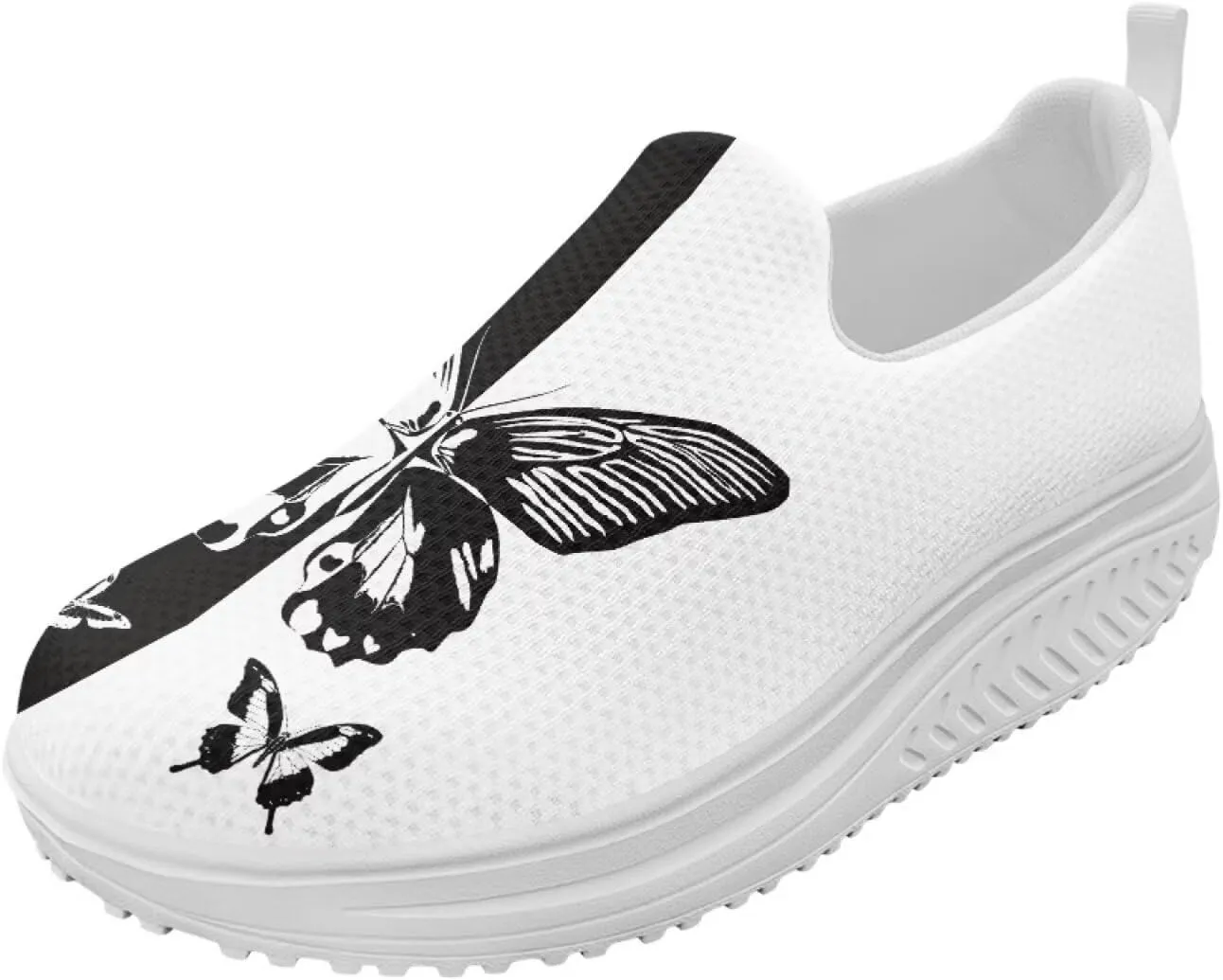 Coloranimal Platform Sneakers for Women Fashion Platform Loafers Slip On Shoes Womens Loafers High Top Athletic Sneakers Non Slip Ladies Jogging Shoes