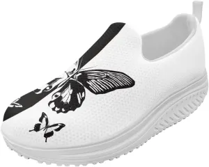 Coloranimal Platform Sneakers for Women Fashion Platform Loafers Slip On Shoes Womens Loafers High Top Athletic Sneakers Non Slip Ladies Jogging Shoes