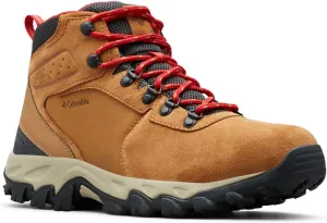 Columbia Men's Newton Ridge Plus II Suede Waterproof, 2024 Elk/Mountain Red, 12
