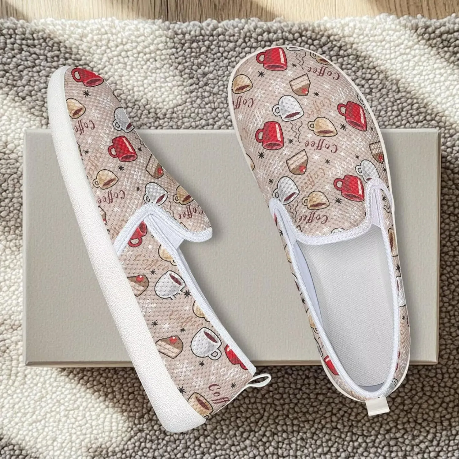 Comfort Casual Shoes for Women Slip On Shoes Wide Width Womens Flats Shoes