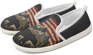 Comfy Womens Flats Shoes Flag Print Casual Shoes for Women Slip On Shoes
