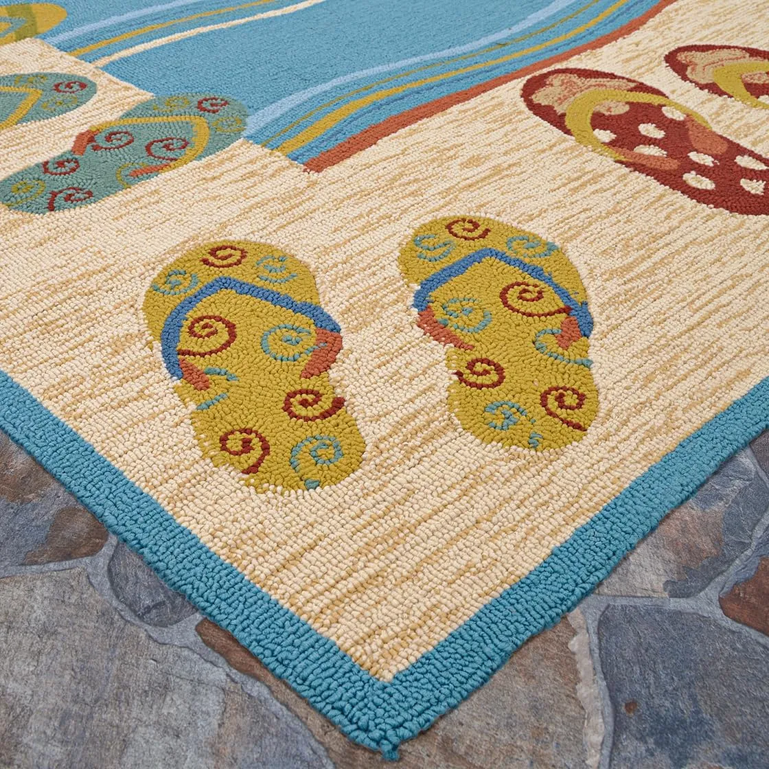 Couristan Covington Sandals Indoor/Outdoor Area Rug, 3'6" x 5'6", Sand-Multicolor