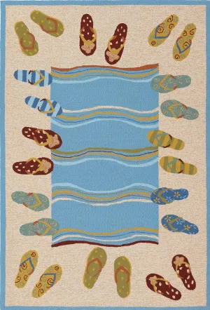 Couristan Covington Sandals Indoor/Outdoor Area Rug, 3'6" x 5'6", Sand-Multicolor