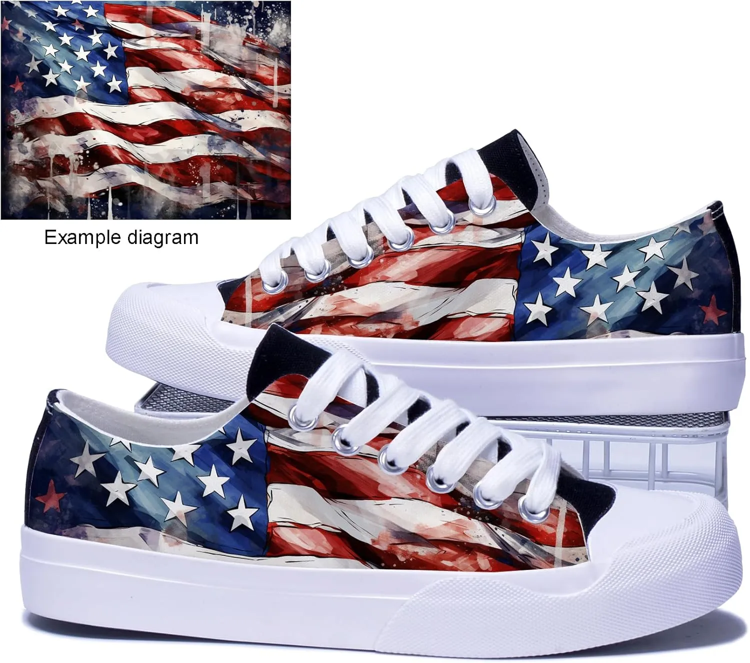 Custom Men's Canvas Low Top Fashion Sneaker Customized Personalized Cosplay Design with Photo Lace-up Classic Casual Shoes for Women Gift