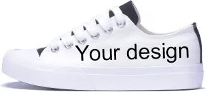 Custom Men's Canvas Low Top Fashion Sneaker Customized Personalized Cosplay Design with Photo Lace-up Classic Casual Shoes for Women Gift