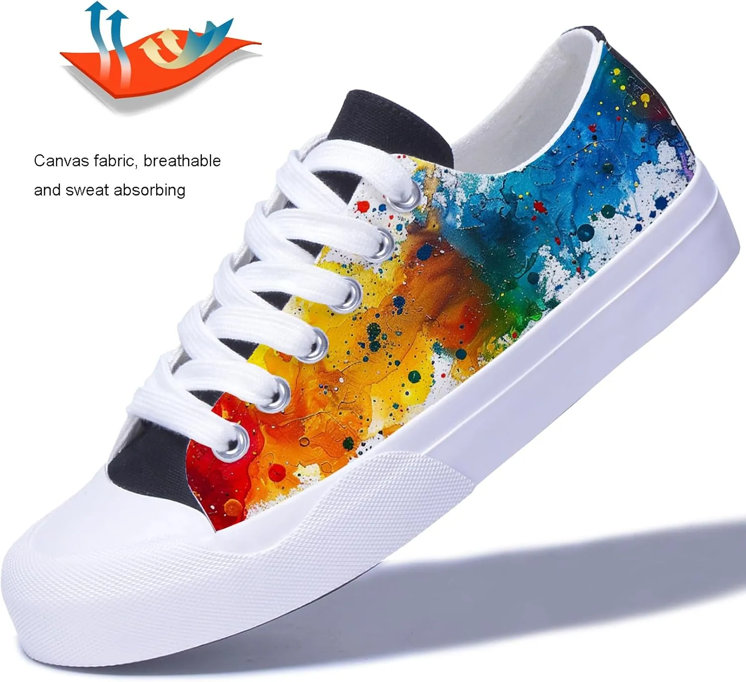 Custom Men's Canvas Low Top Fashion Sneaker Customized Personalized Cosplay Design with Photo Lace-up Classic Casual Shoes for Women Gift