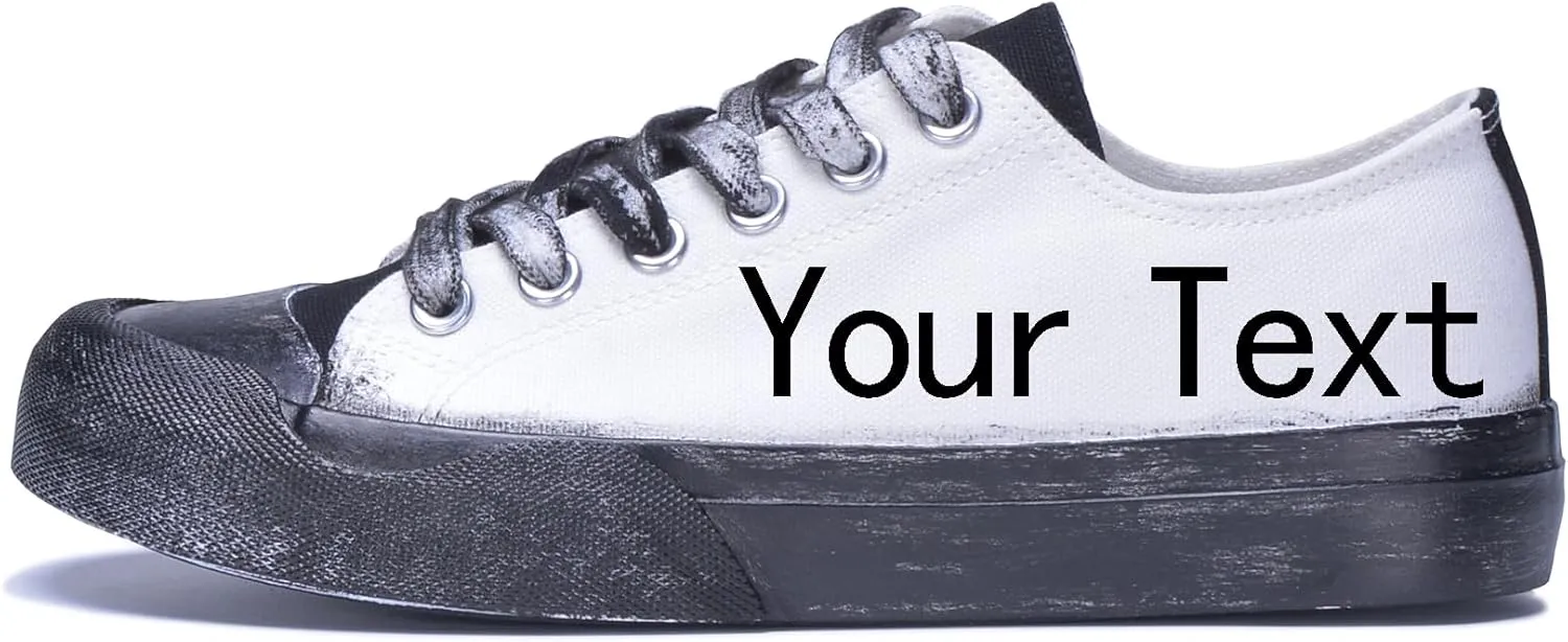 Custom Men's Canvas Low Top Fashion Sneaker Customized Personalized Cosplay Design with Photo Lace-up Classic Casual Shoes for Women Gift