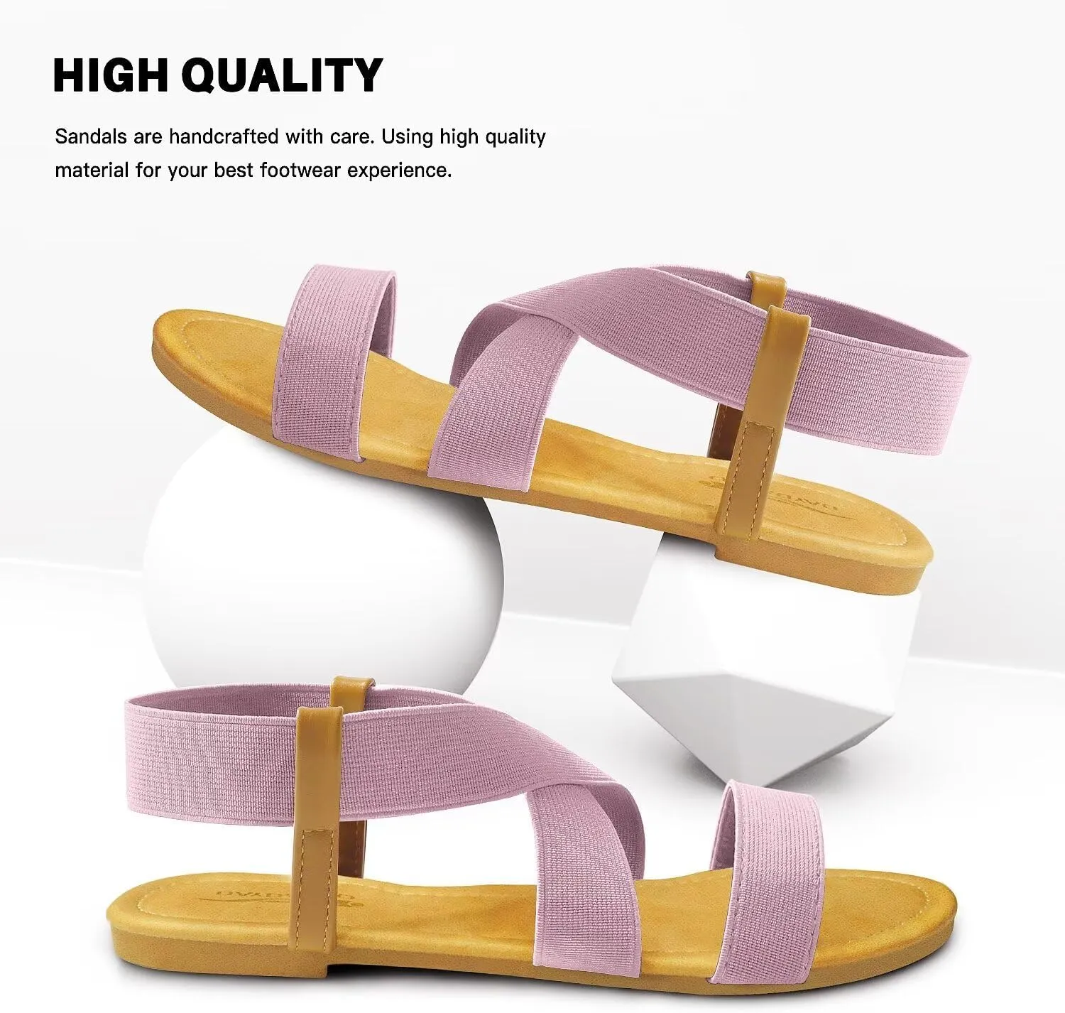 DAYDAYGO Women's Elastic Flat Sandals