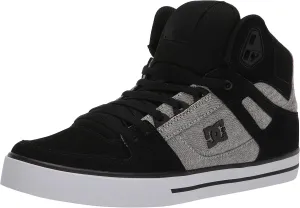 DC Men's Pure High Top Wc Skate Shoes Casual Sneakers, Black/Battleship/Armor, 13