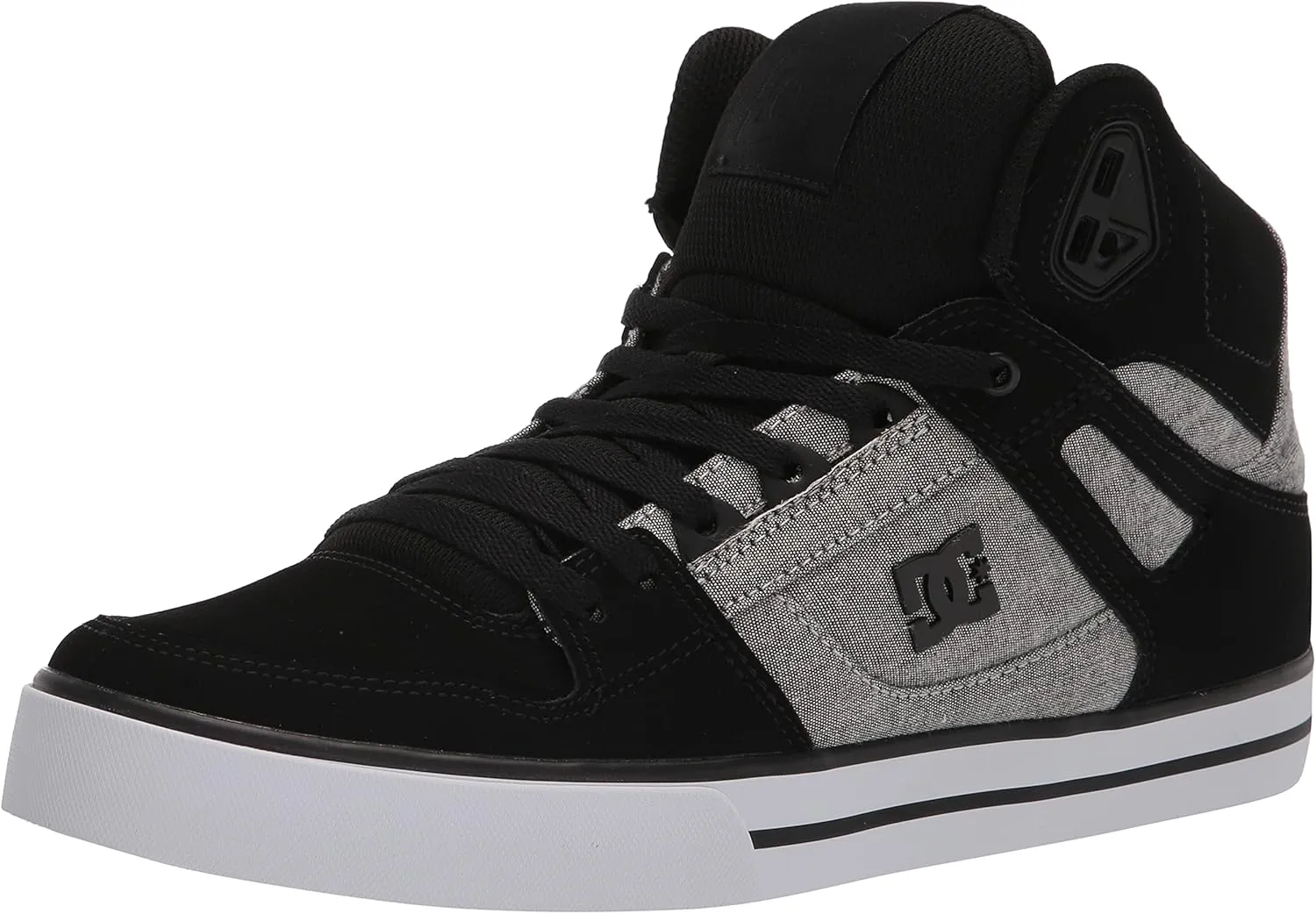 DC Men's Pure High Top Wc Skate Shoes Casual Sneakers, Black/Battleship/Armor, 13