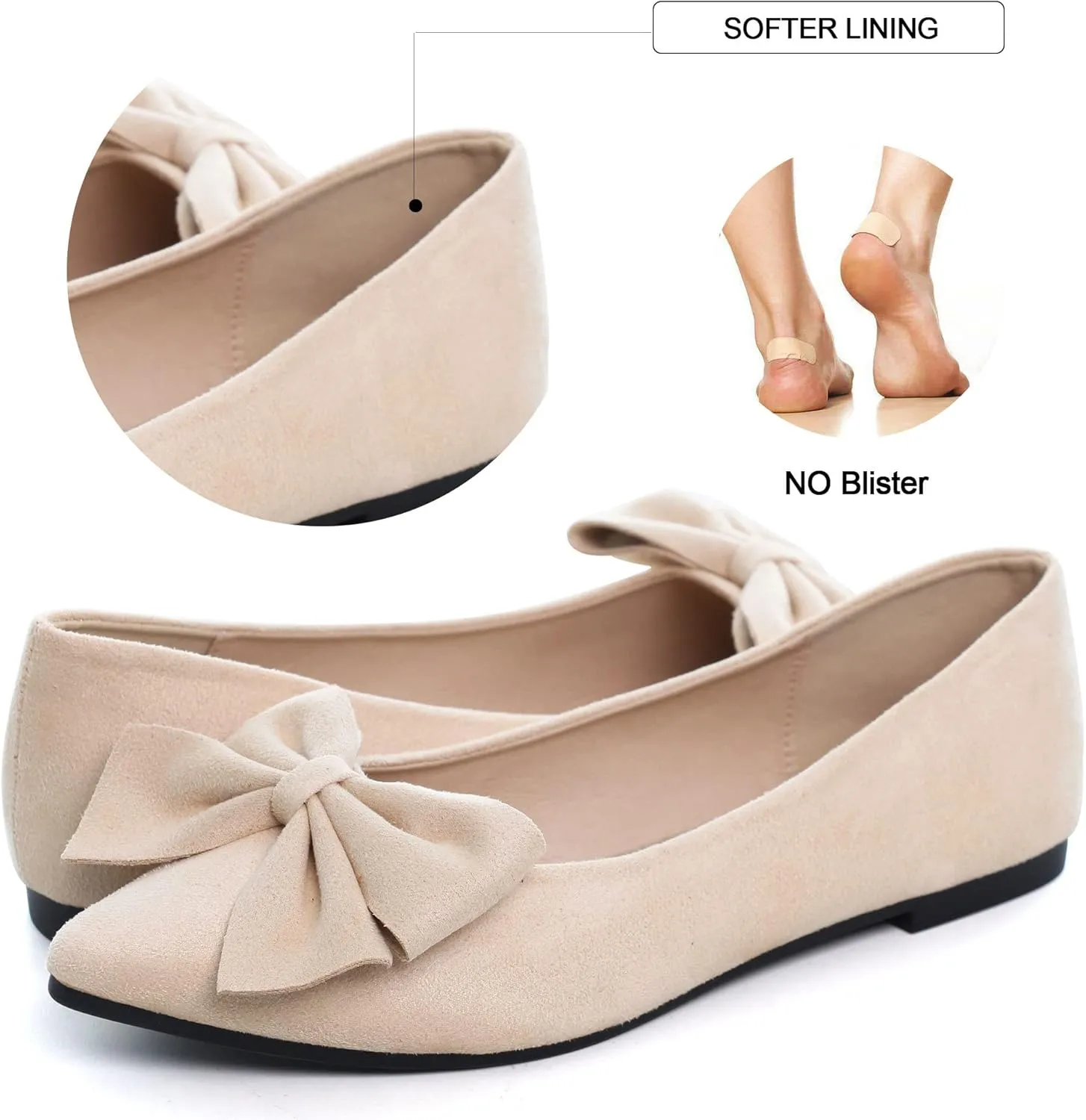 Dear Time Women's Ballet Flats Dress Ballet Shoes Slip on for Office Work Comfortable Shoes