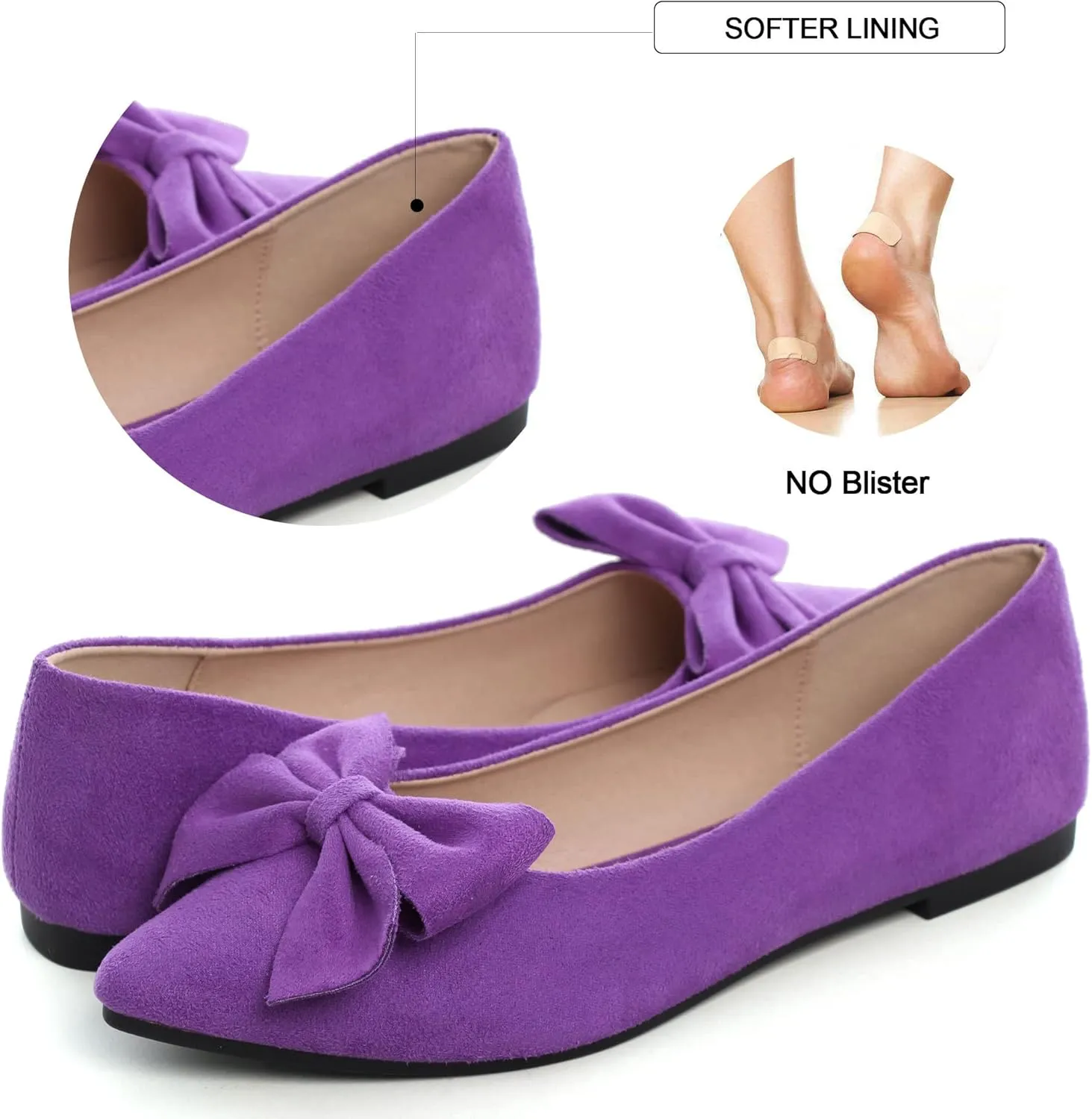 Dear Time Women's Ballet Flats Dress Ballet Shoes Slip on for Office Work Comfortable Shoes