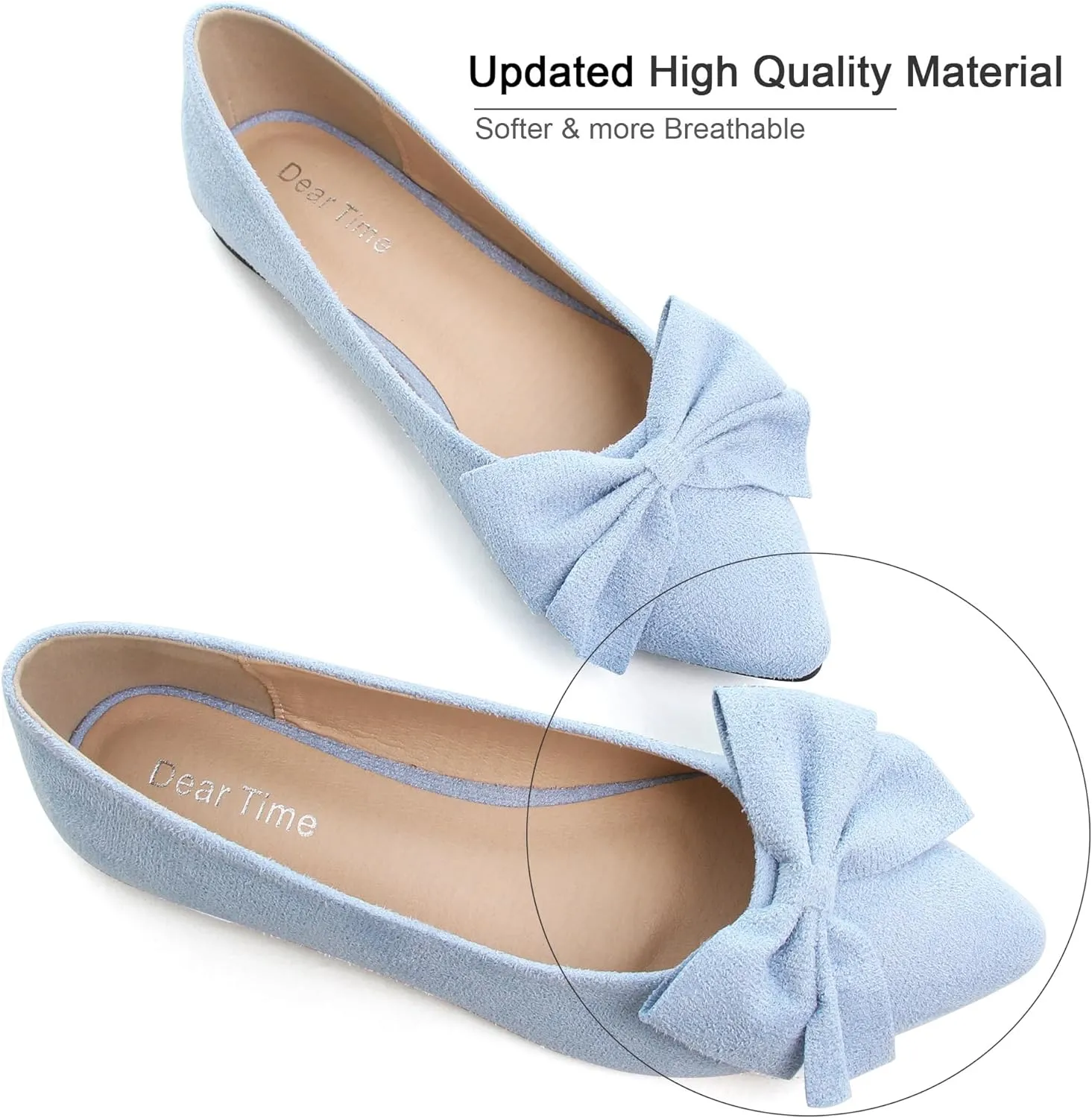 Dear Time Women's Ballet Flats Dress Ballet Shoes Slip on for Office Work Comfortable Shoes