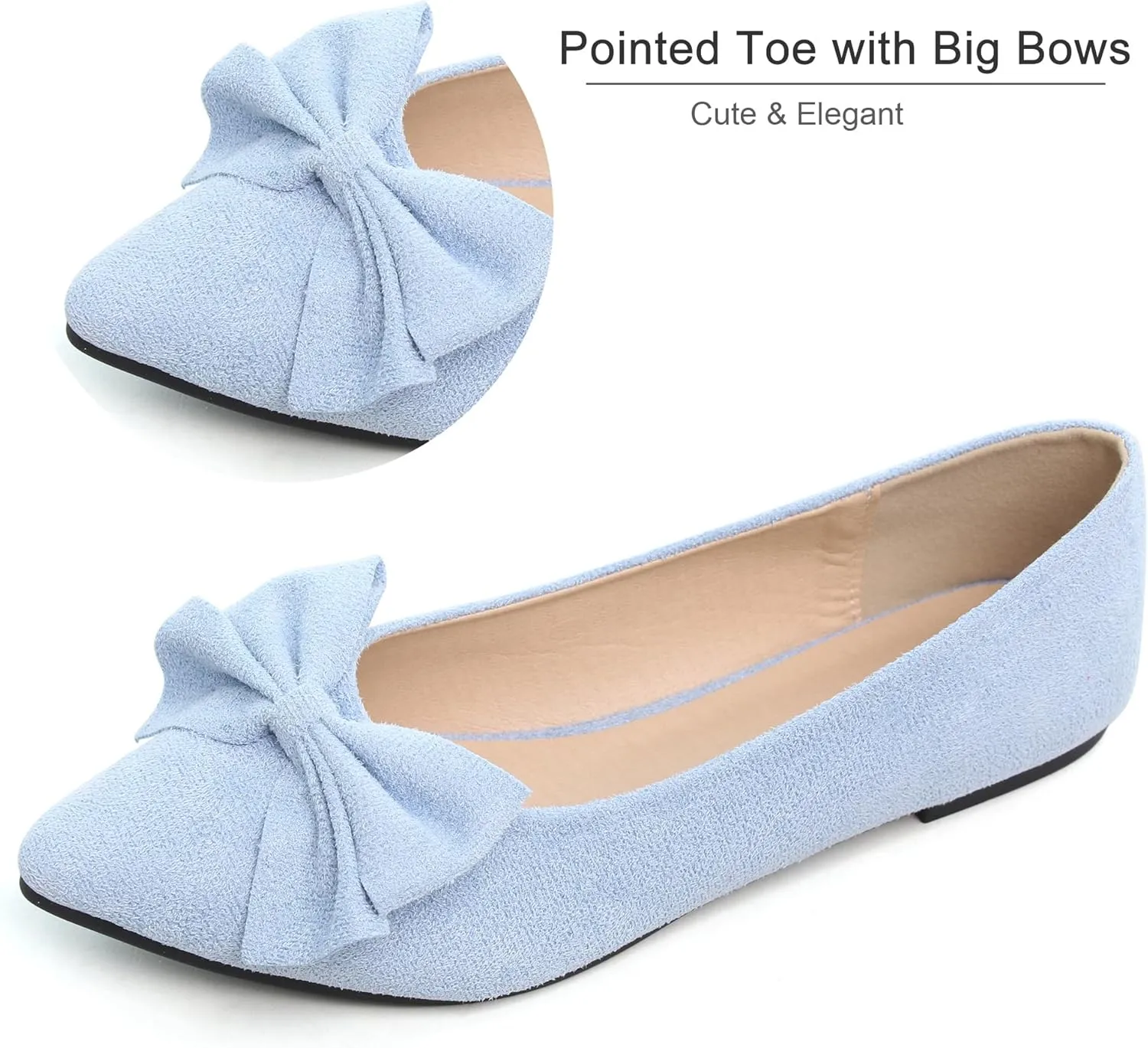 Dear Time Women's Ballet Flats Dress Ballet Shoes Slip on for Office Work Comfortable Shoes
