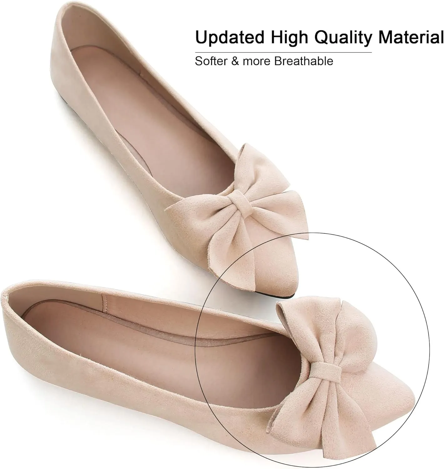 Dear Time Women's Ballet Flats Dress Ballet Shoes Slip on for Office Work Comfortable Shoes
