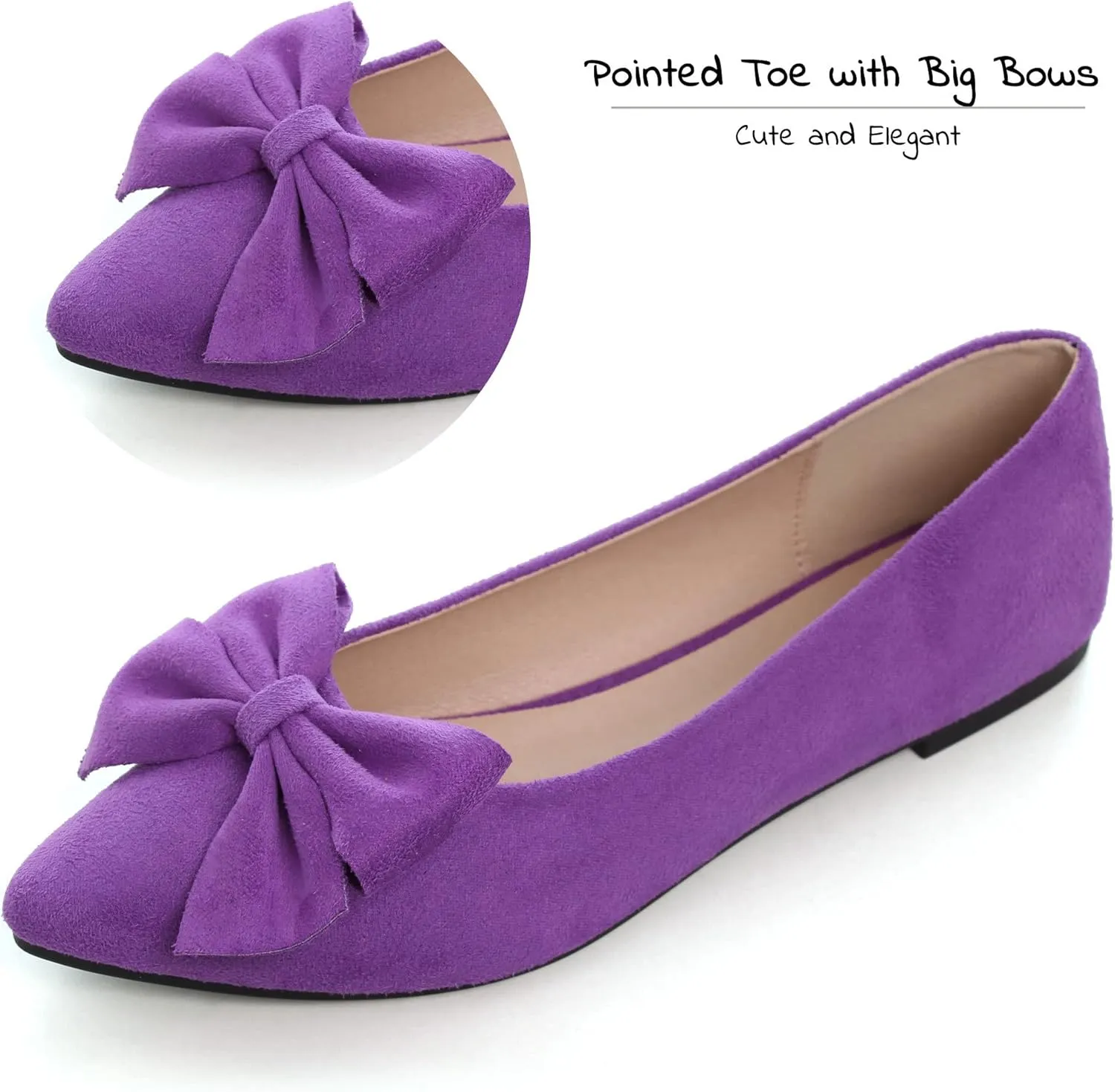 Dear Time Women's Ballet Flats Dress Ballet Shoes Slip on for Office Work Comfortable Shoes