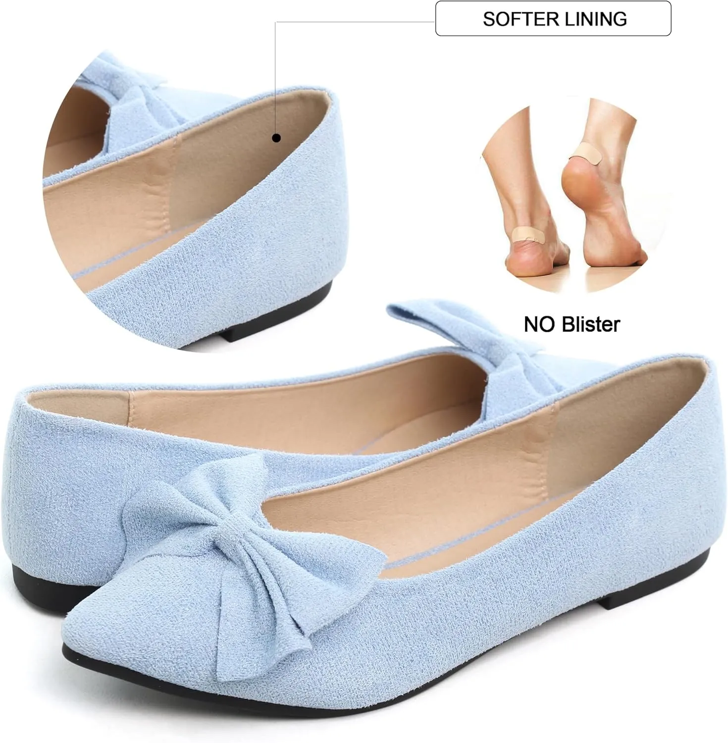 Dear Time Women's Ballet Flats Dress Ballet Shoes Slip on for Office Work Comfortable Shoes