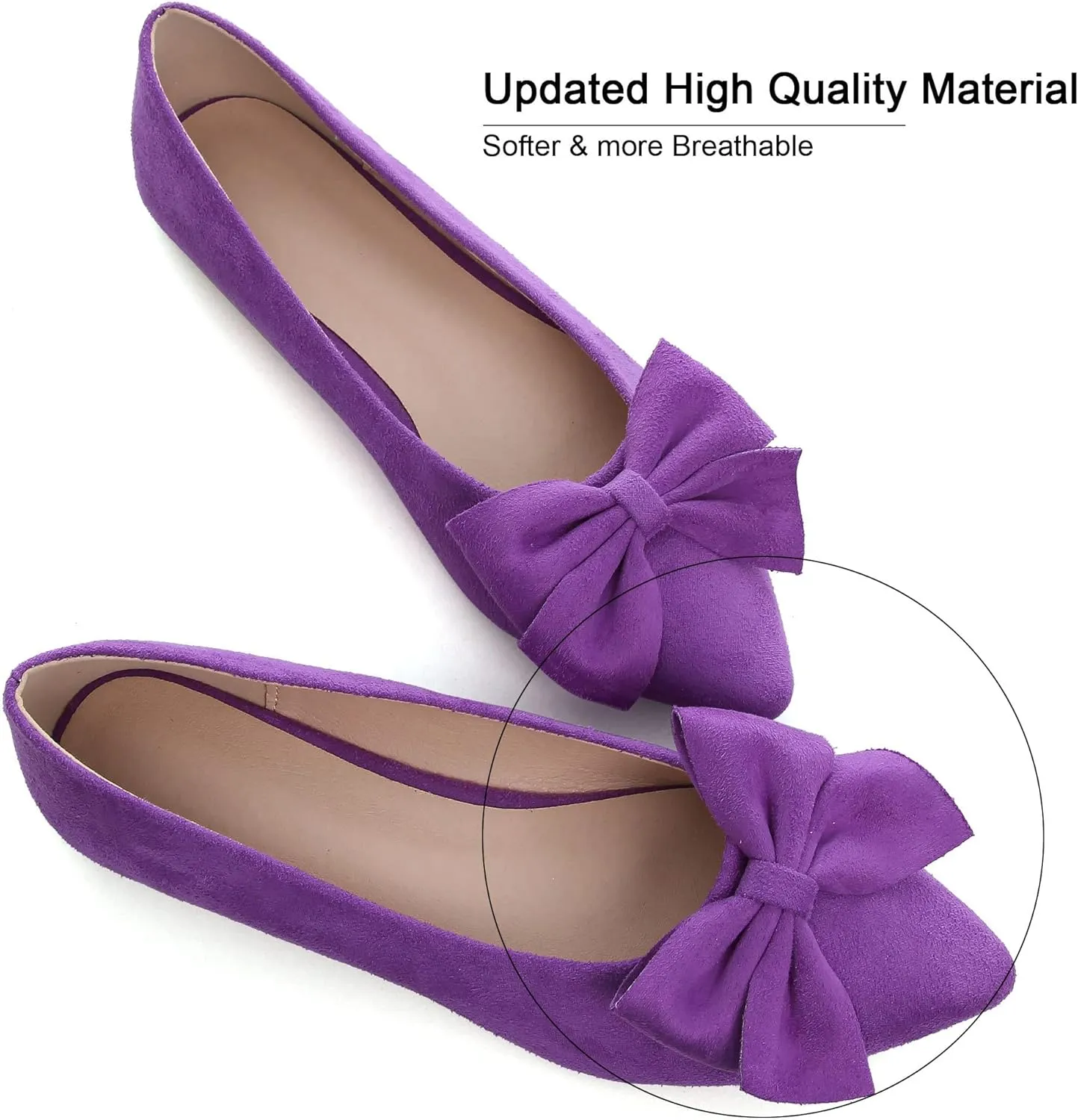 Dear Time Women's Ballet Flats Dress Ballet Shoes Slip on for Office Work Comfortable Shoes