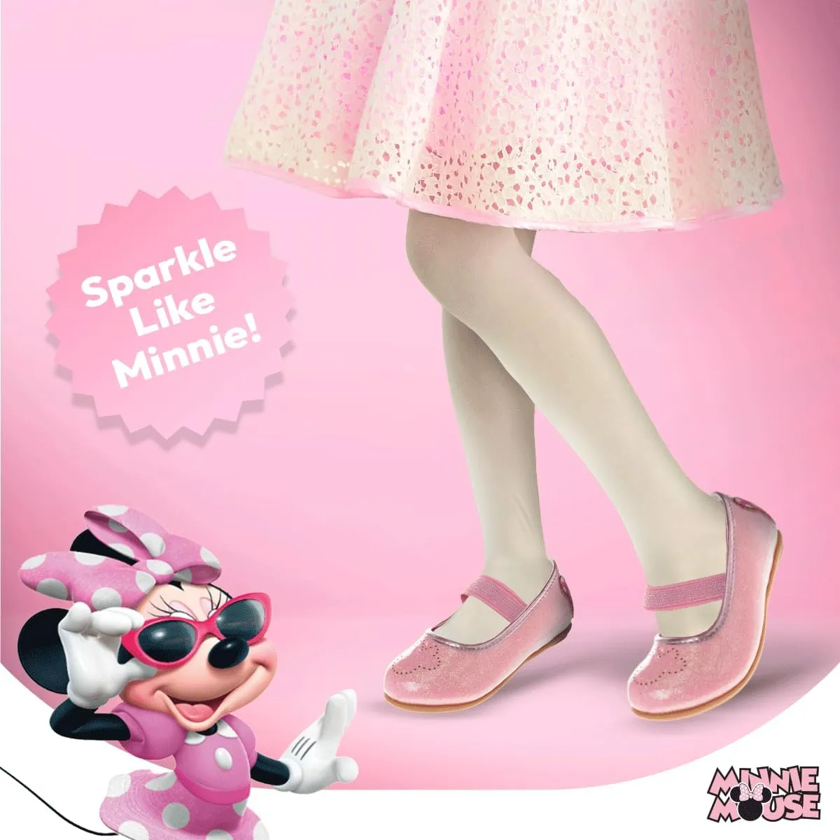 Disney Girls Mary Jane Flats - Kids Character Princess Dress up Slip-on Shoes (Toddler/Little Kid)