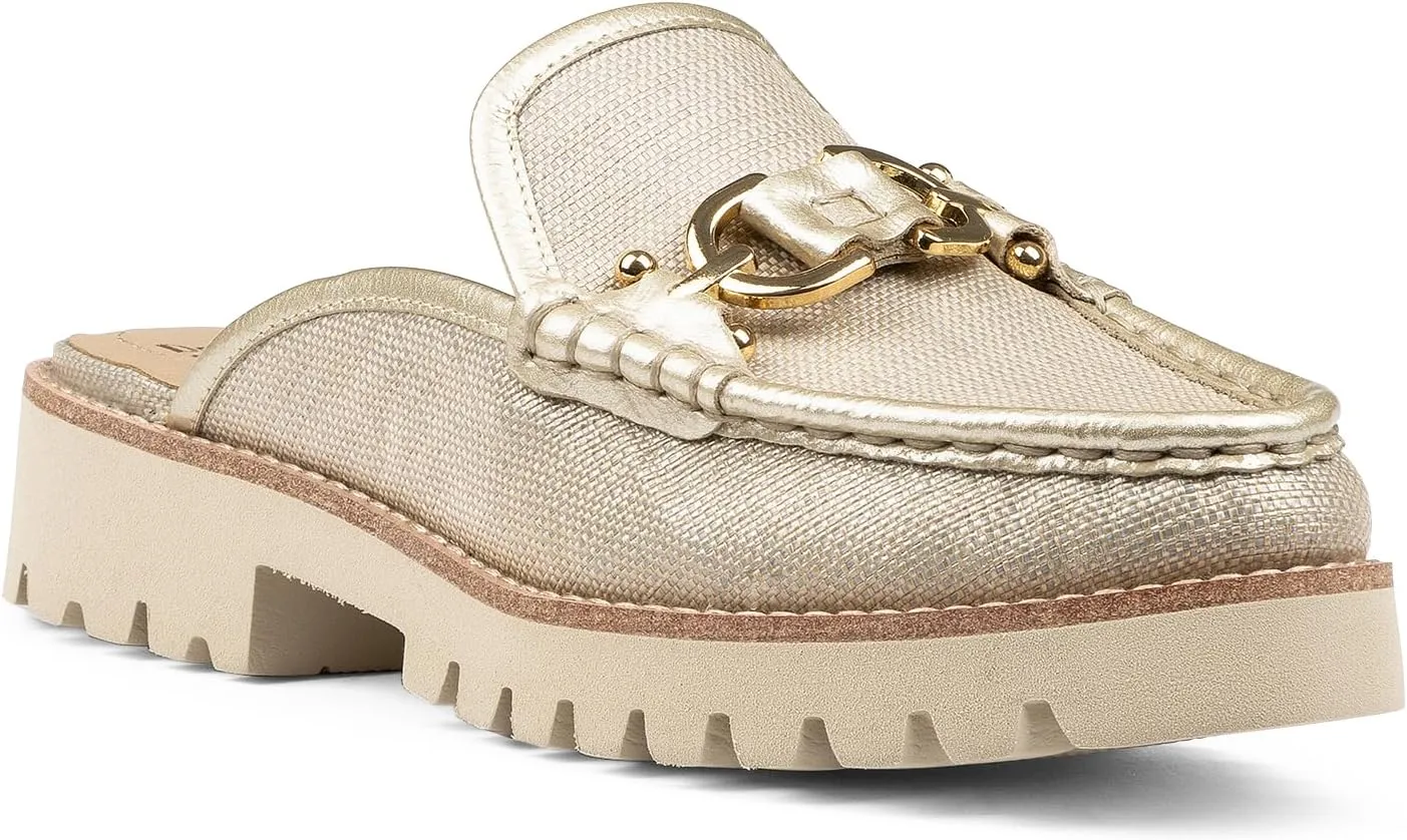 Donald Pliner Women's Elta Mules, Slip-On Mules, Closed Toe Comfort Loafers, Casual Slip-On Shoes for Women