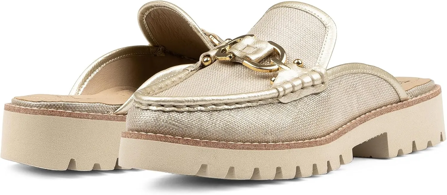 Donald Pliner Women's Elta Mules, Slip-On Mules, Closed Toe Comfort Loafers, Casual Slip-On Shoes for Women