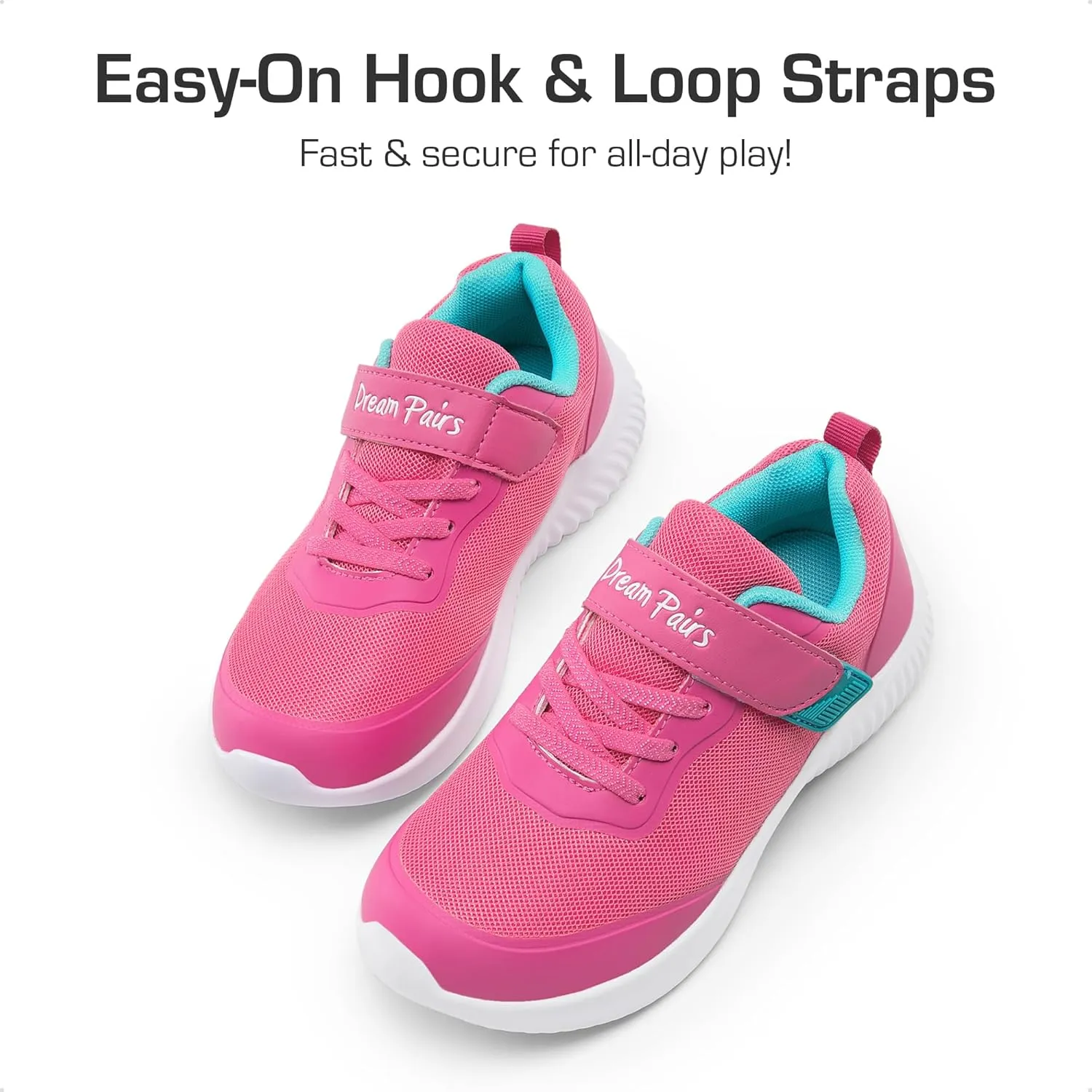 DREAM PAIRS Boys Girls Shoes Kids Tennis EZ-Ons BreezeRunners Running Sneakers