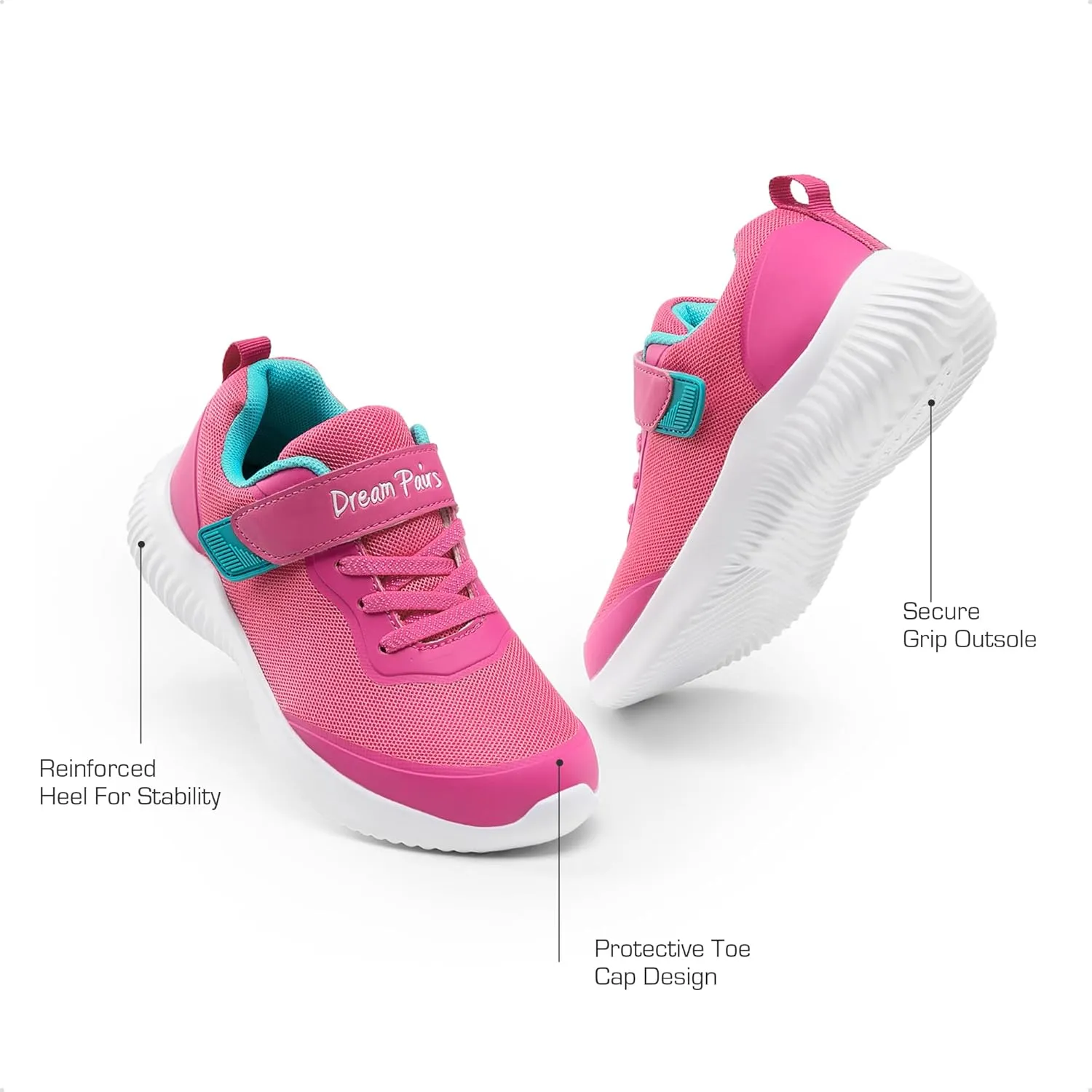 DREAM PAIRS Boys Girls Shoes Kids Tennis EZ-Ons BreezeRunners Running Sneakers