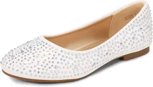 DREAM PAIRS Girls Dress Shoes Slip on Ballerina Flats for Wedding/Party
