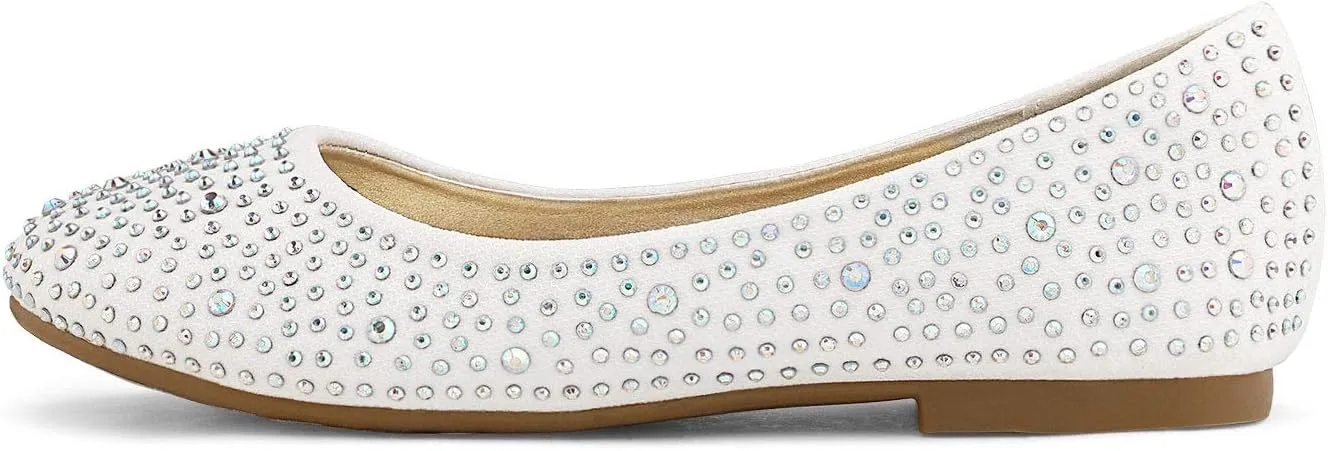 DREAM PAIRS Girls Dress Shoes Slip on Ballerina Flats for Wedding/Party