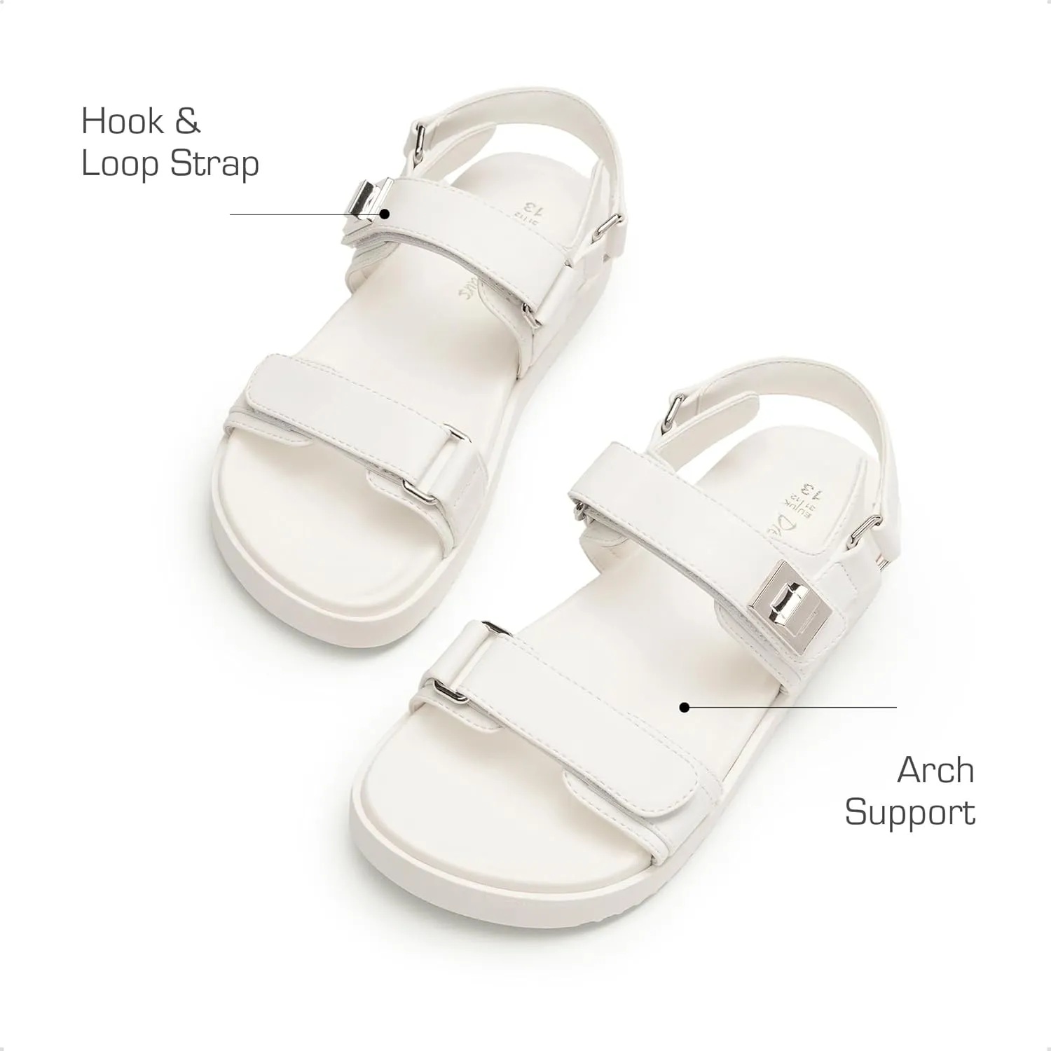 DREAM PAIRS Girls Sandals Casual Open Toe Two Adjustable Strapped Sandals with Hook and Loop for Little Kid/Big Kid