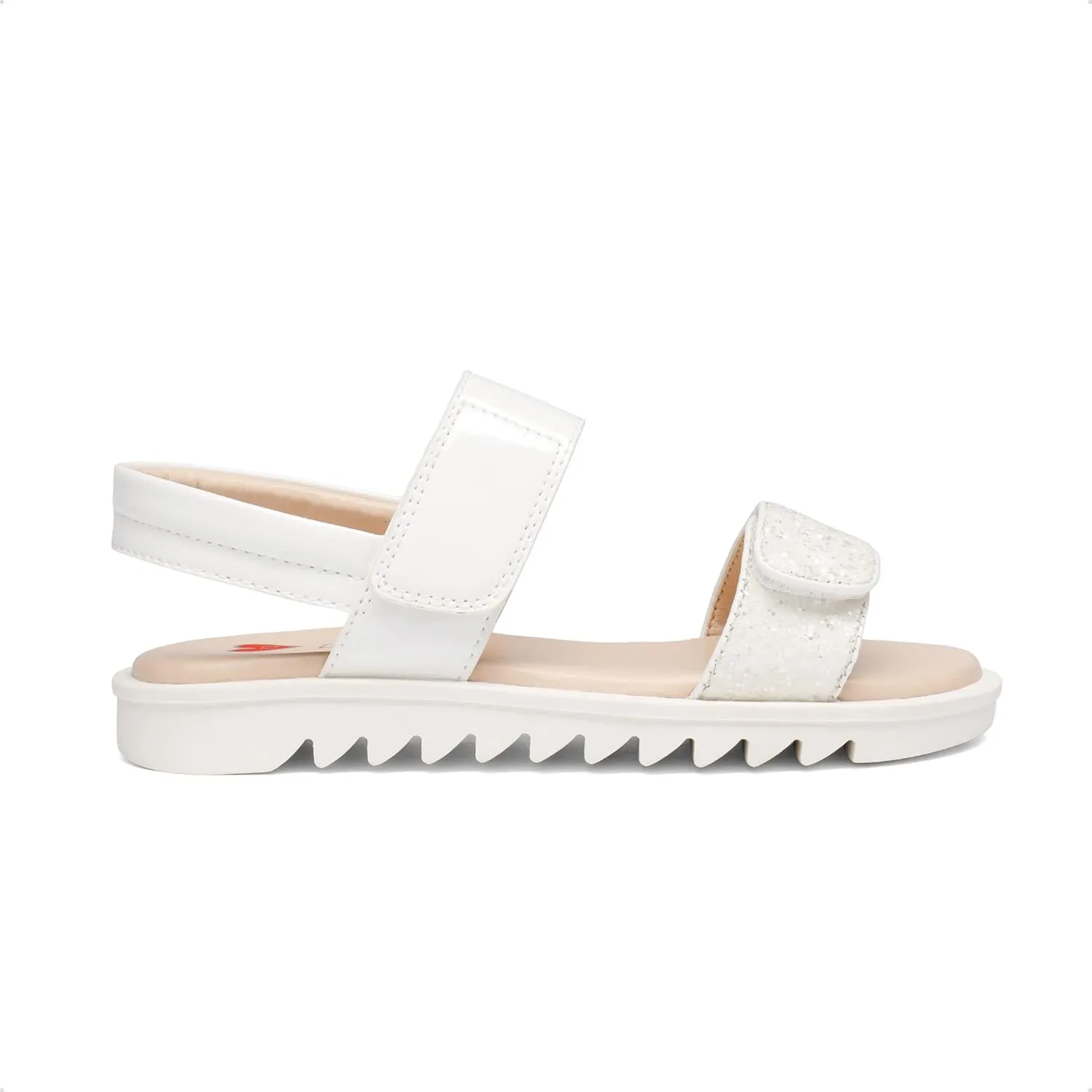 DREAM PAIRS Girls Sandals Glitter Two Strapped Casual Open Toe Sandals Little Kid/Big Kid