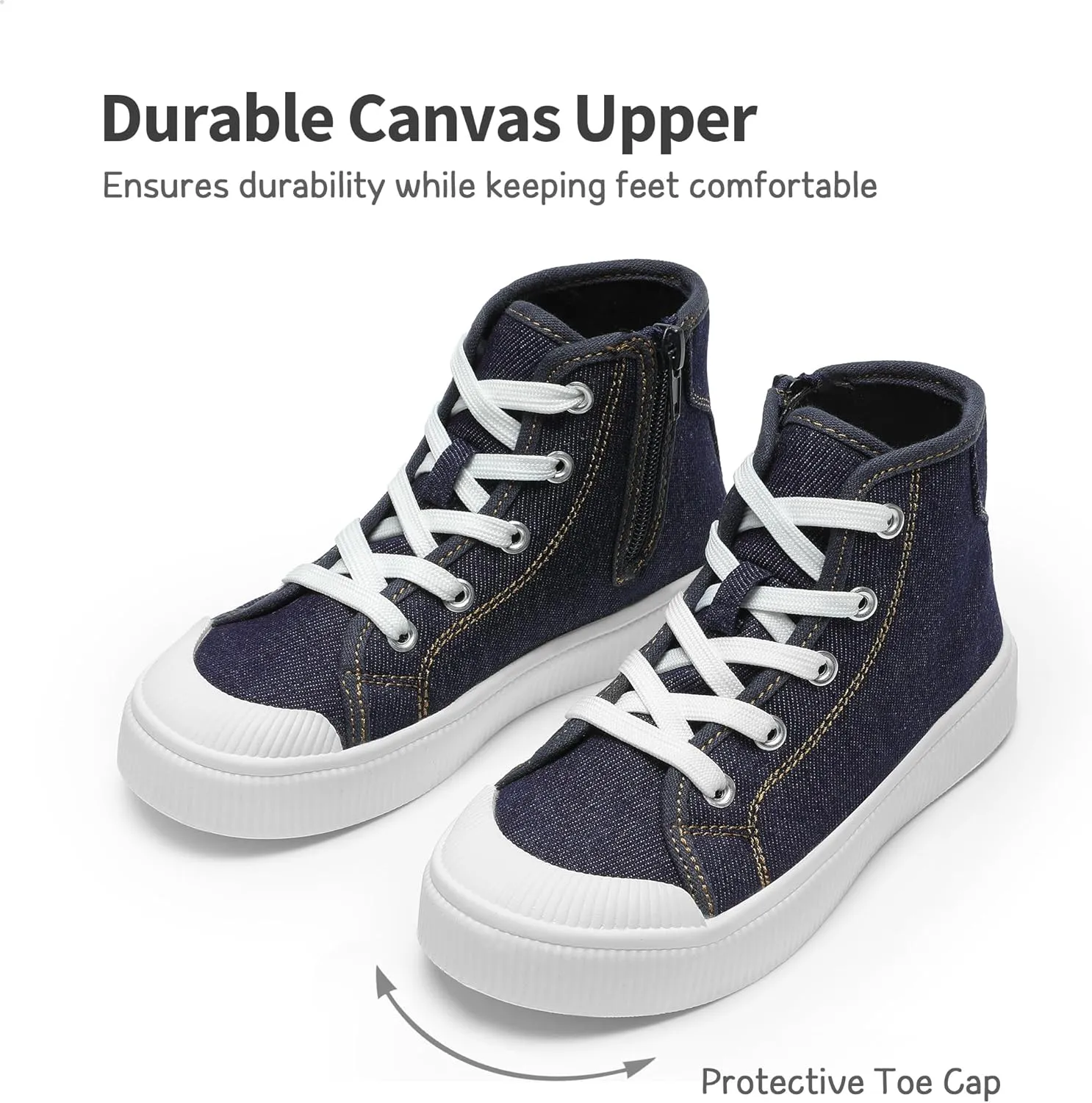 DREAM PAIRS Kids Sneakers Little Boys Girls High Top Canvas Shoes LilLegends CourtStar Casual Walking Shoes