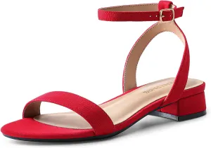 DREAM PAIRS Women Black White Nude Clear Sandals Low Heel Dressy Sandals Ankle Strap Open Toe Chunky Block Heeled Summer Classic Comfortable Flat Shoes