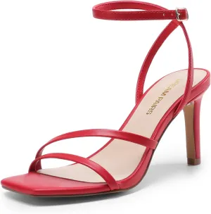 DREAM PAIRS Women’s High Stilettos Heels Open Toe Square Sandals Ankle Strap Pumps Sexy Comfort Strappy Dress Shoes Party Wedding Heeled Sandals