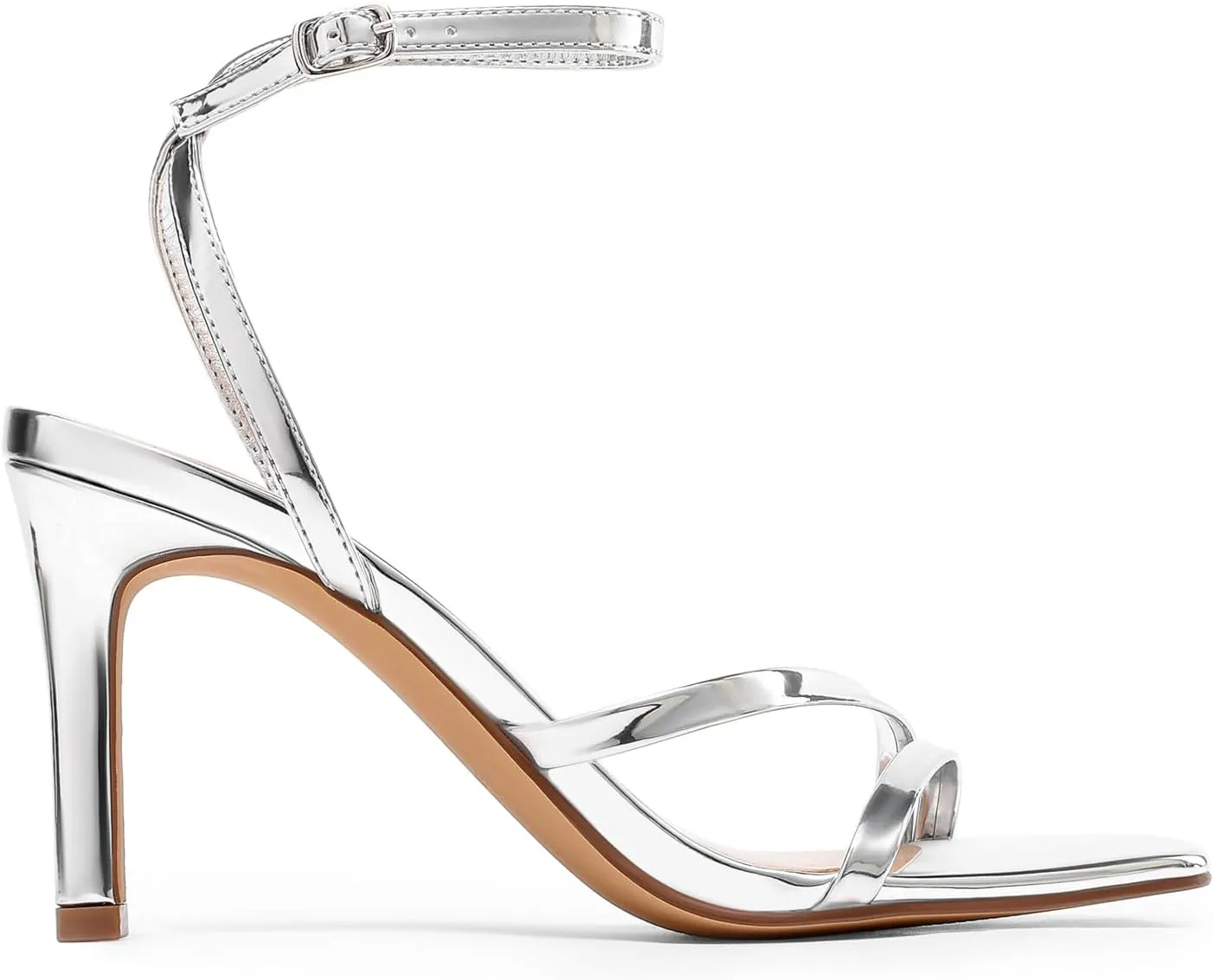 DREAM PAIRS Women’s High Stilettos Heels Open Toe Square Sandals Ankle Strap Pumps Sexy Comfort Strappy Dress Shoes Party Wedding Heeled Sandals