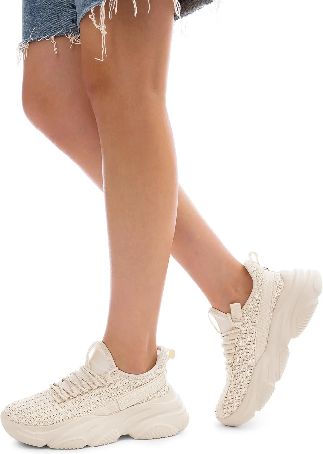 DREAM PAIRS Women's Platform Chunky Fashion Sneakers Slip on Walking Stylish Lightweight Classic Casual Sneaker