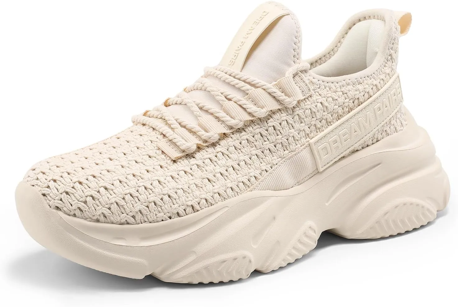 DREAM PAIRS Women's Platform Chunky Fashion Sneakers Slip on Walking Stylish Lightweight Classic Casual Sneaker