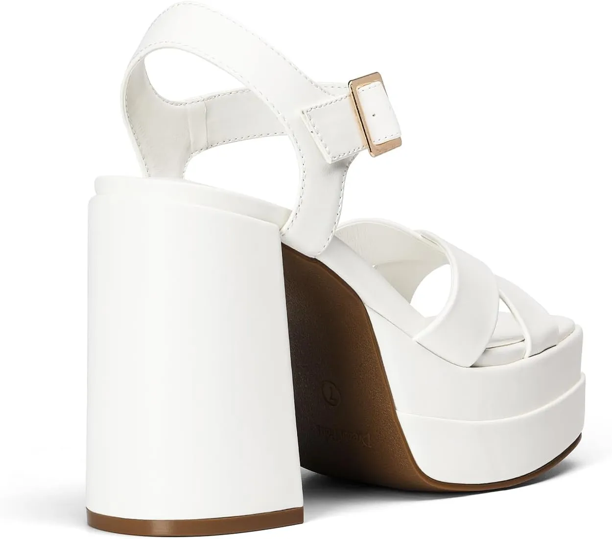 DREAM PAIRS Women's Platform Chunky Heels Square Open Toe Ankle Strap High Heeled Sandals Y2K Shoes for Party Brunch