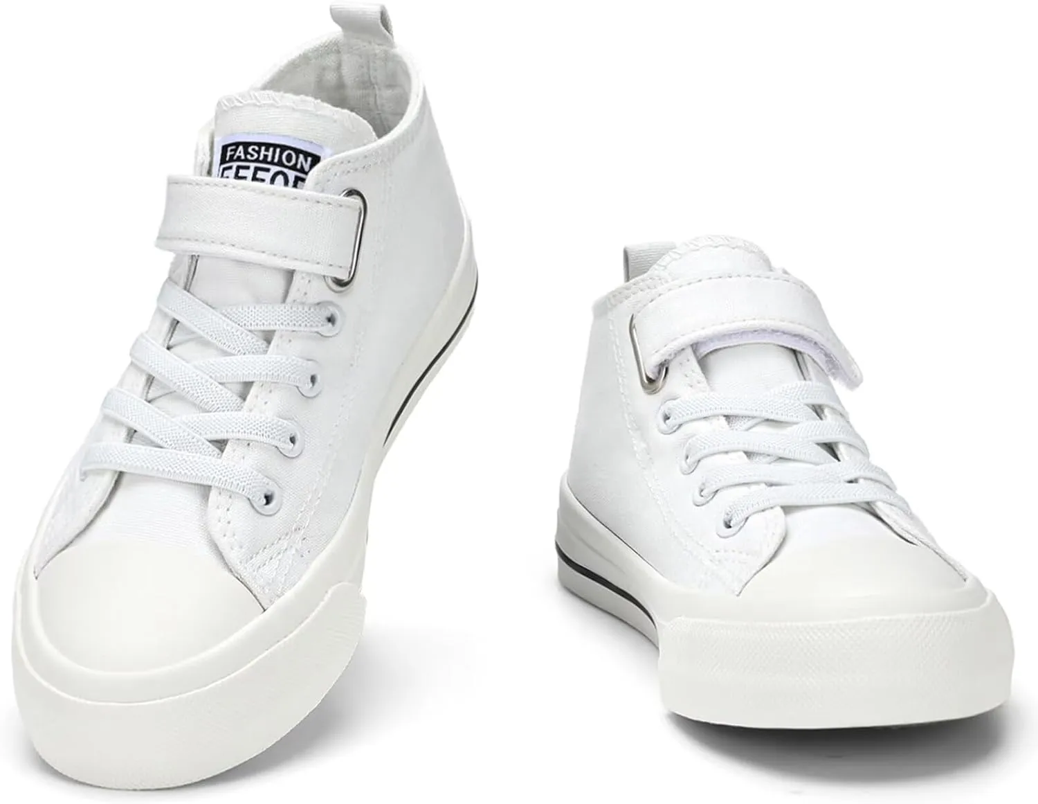 DSWED Toddler Little Kid Sneakers Boys and Girls Canvas Shoes High Top Casual Lightweight Classic Adjustable Strap Sneakers