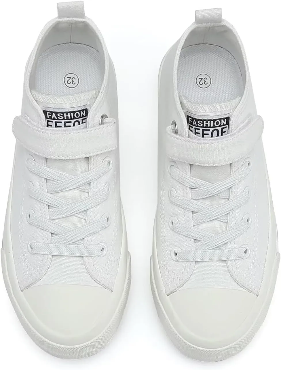 DSWED Toddler Little Kid Sneakers Boys and Girls Canvas Shoes High Top Casual Lightweight Classic Adjustable Strap Sneakers
