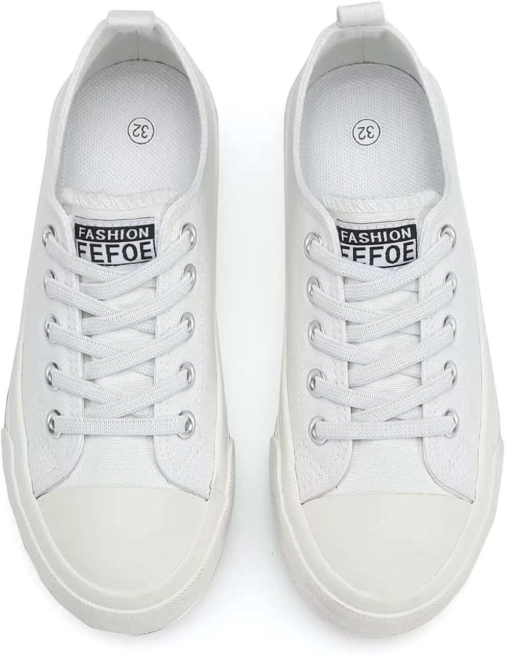 DSWED Toddler Little Kid Sneakers Boys Girls Canvas Shoes Classic Cotton Expandable No Tie Laces Slip On Sneakers