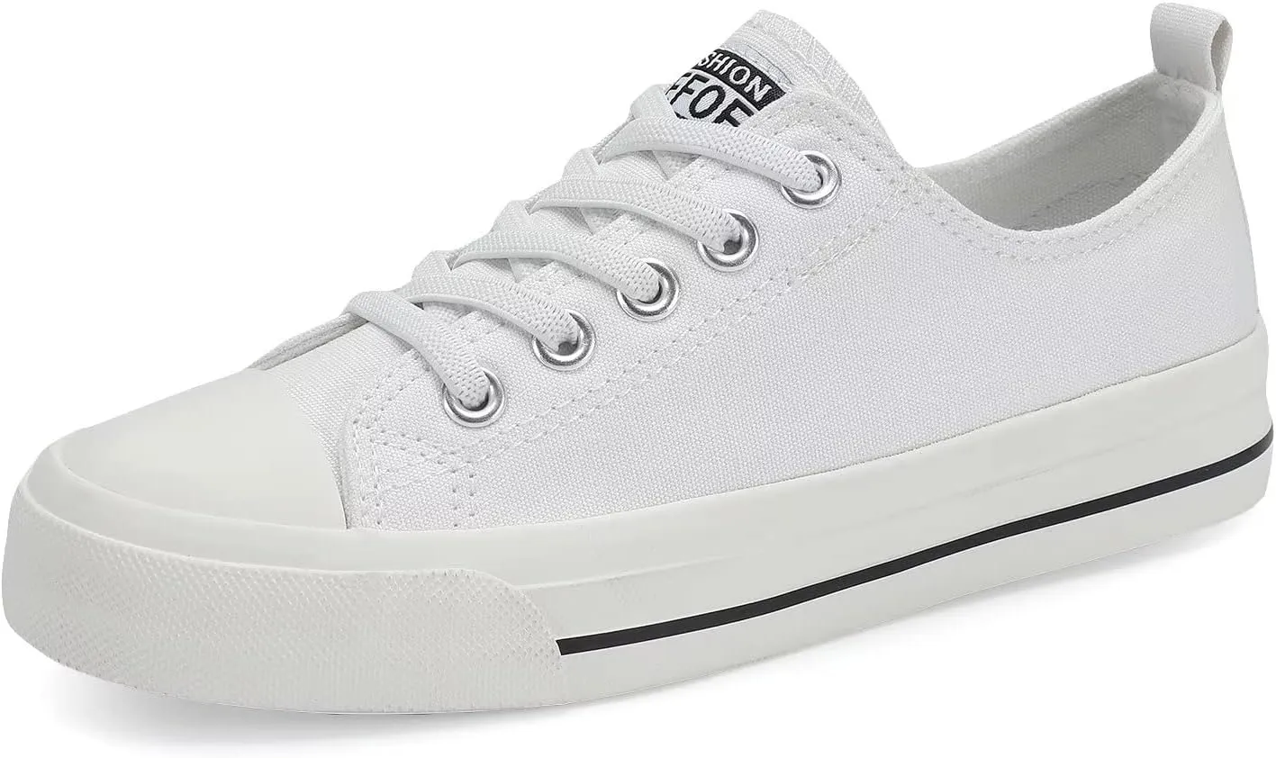 DSWED Toddler Little Kid Sneakers Boys Girls Canvas Shoes Classic Cotton Expandable No Tie Laces Slip On Sneakers
